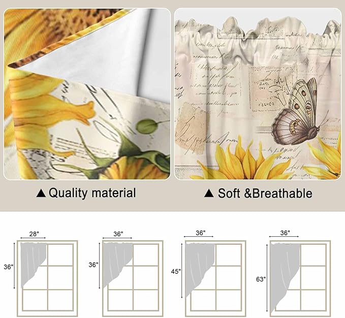 Yellow Sunflowers Swag Valances - Image 5
