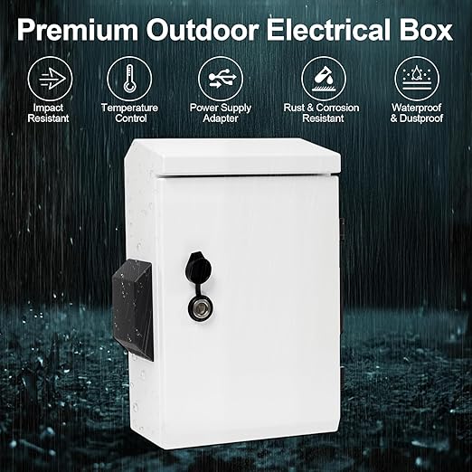 Outdoor Electrical Box with Key Lock, Aluminum Alloy Back Beam with M10 Sliding - Image 2