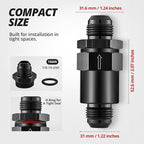 EVIL ENERGY 10AN Billet Inline Fuel Filter 30 Micron Aluminum Black - Image 2