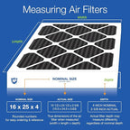 Nordic Pure 16x25x4 Pure Carbon Pleated Odor Reduction Merv 8 Furnace Filters 2 - Image 2