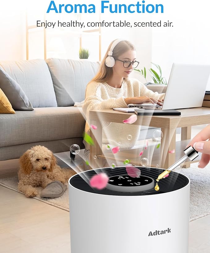2 Pack Air Purifiers for Home Bedroom, ADTARK Air Cleaner - Image 3