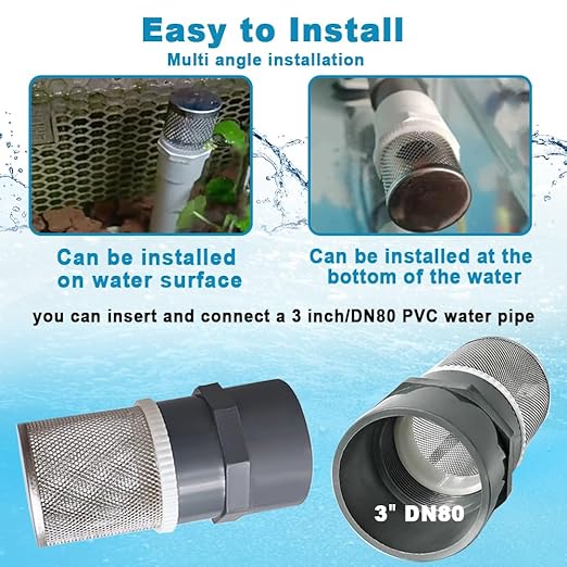 3 inch stainless steel filter DN80/3" Grey PVC Suction Strainers used to remove - Image 6