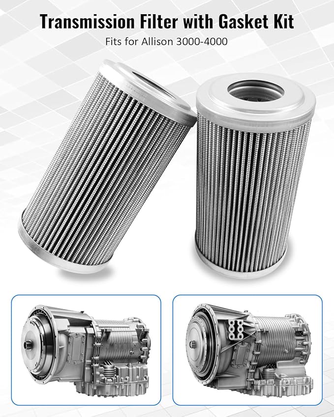 Transmission Filter Kit Fits for Allison 3000-4000, 6 Inch Includes Gaskets and - Image 2