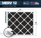 BNX TruFilter 20x22x1 MERV 12 Odor Defense AC Furnace Air Filter - Image 2