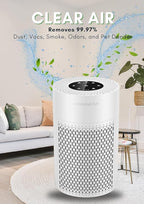 MEGAWISE Air Purifier EPI235A for Small Rooms | H13 True HEPA Filter | Removes - Image 2