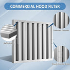 Stainless Steel Commercial Kitchen Hood Filter 24.5W x 19.5H Inch Range Hood - Image 4