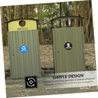 8pcs Trash Can Stickers for Waste Sorting Garbage Classification Decals Black - Image 9