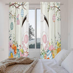 Easter Window Curtains 72 Inch Long 2 Panel Set, Rod Pocket Long Curtains & - Image 4