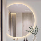 Half circle mirror，half circle mirrors by Unknown