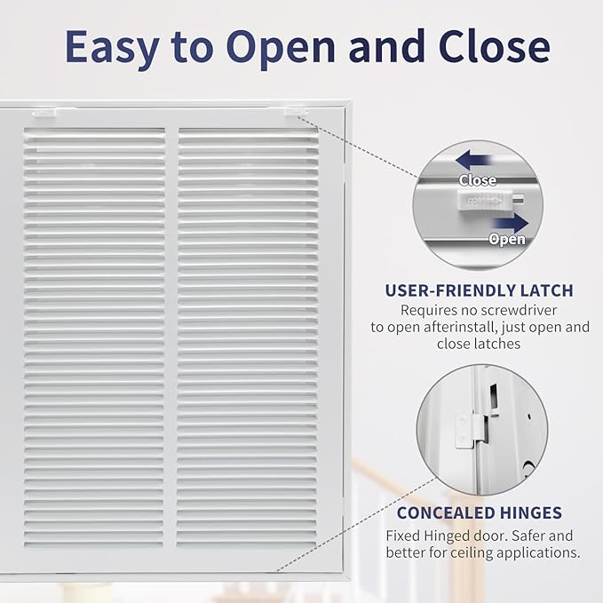 14"W x 20"H Steel Return Air Filter Grille - Image 4