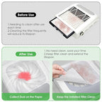 300 Sheets Nail Dust Collector Filter Paper: Disposable Dust Vacuum Filter - Image 5