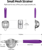U-Taste Small Fine Mesh Strainer: 18/8 Stainless Steel 3.35in 30 Mesh Kitchen - Image 2