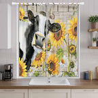 Yellow Sunflowers Living Room Curtains 96 Inch Length, Window Curtains Tab Top - Image 9
