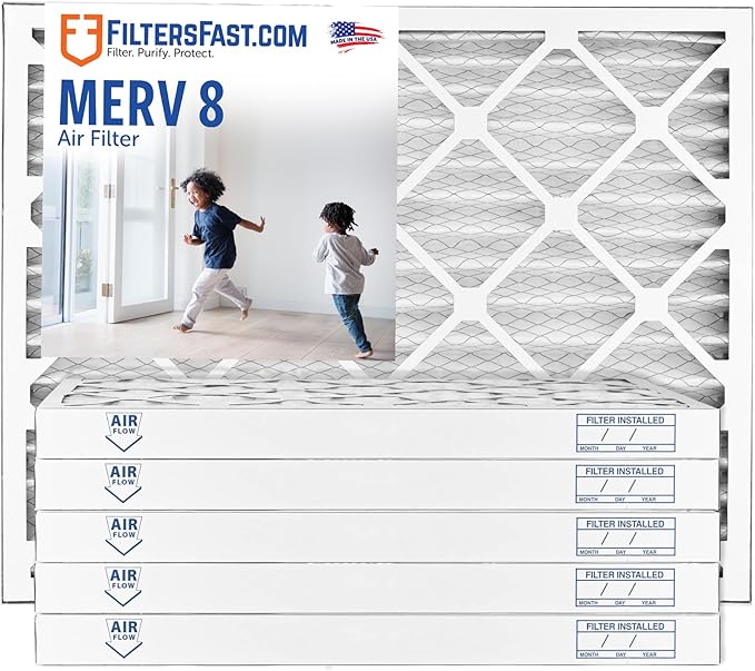 Filters Fast 20x25x2 Pleated Air Filter Merv 8, 2” AC Furnace Air Filters by FiltersFast