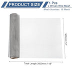 uxcell 16 Mesh 118" x 12" Woven Wire Mesh, 304 Stainless Steel Air Vent Filter - Image 2