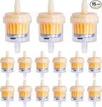 15PCS 1/4" 6mm-7mm Gas Inline Fuel Filter, by MEAJOO