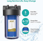 SimPure Whole House Water Filter Cartridges 10" x 4.5" GAC/KDF Carbon and Heavy - Image 5