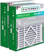 Filterbuy 20x26x5 Air Filter MERV 8 Essential Dust & Allergy Defense, Pleated by Filterbuy