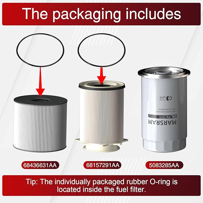 Marsram 6.7 Cummins Fuel Filter and Oil Filter Kit Fits - Image 5