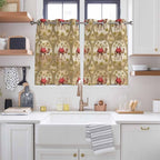 2 Panel Kitchen Cafe Curtains, Desert Camels Sunlight Filtering Nature Air - Image 2