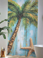 Sheer Curtains 96 Inches Long, Coastal Beach Tree Semi Sheer Curtains Light - Image 4