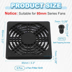 PATIKIL 80mm Fan Filter Grill - Image 2