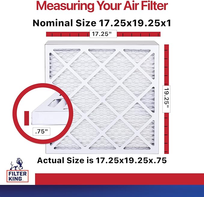 Filter King 17.25x19.25x1 Air Filter | 12-PACK | MERV 11 HVAC Pleated A/C - Image 2