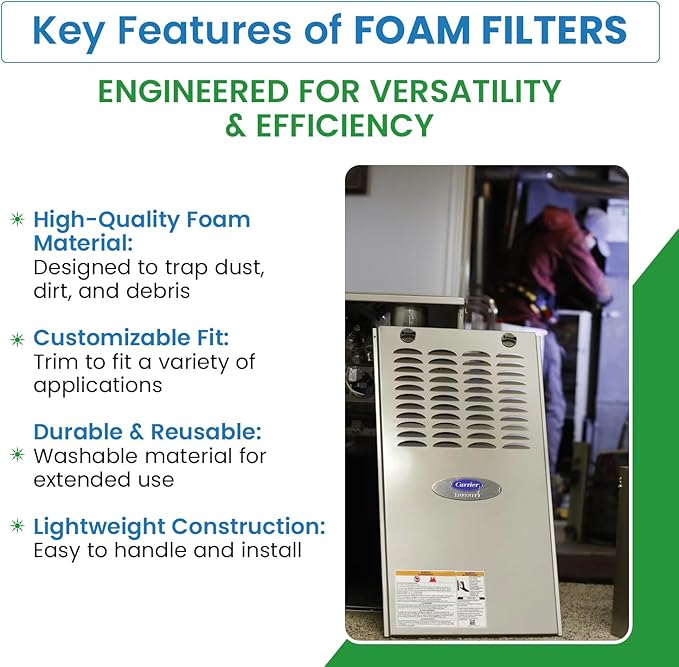 Filter Everything Foam Air Filter Roll – Washable & Reusable Foam Filter - Image 3