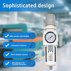 XingNEeng 3/8" NPT Compressed Air Filter Regulator Combo Piggyback, Water/Oil - Image 6