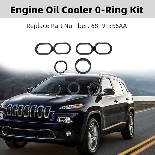 Engine Oil Filter Housing O Ring Seal Kit 68191356AA Replacement - Image 4