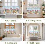 Easter Kitchen Tier Curtains 24 Inch Long 2 Panel Set, Rod Pocket Cafe Small - Image 8