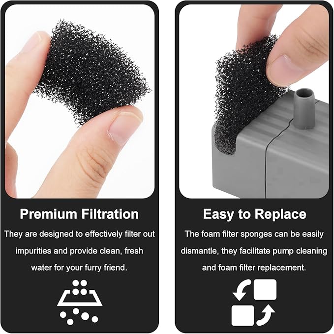 30pcs Pet Fountain Replacement Filter, Cat Drink Water Filter Replace Foam - Image 4