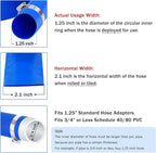 DAVCO 1.25" x 100 ft Pool Backwash Hose, Heavy Duty Reinforced Blue PVC Lay - Image 2