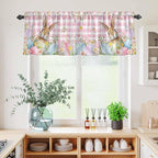 Kitchen Curtains Tiers and Valance Set of 3, Easter Light Filtering Window - Image 4