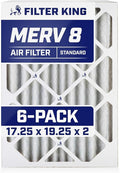 Filter King 17.25x19.25x2 Air Filter | 6-PACK | MERV 8 HVAC Pleated A/C Furnace by FilterKing