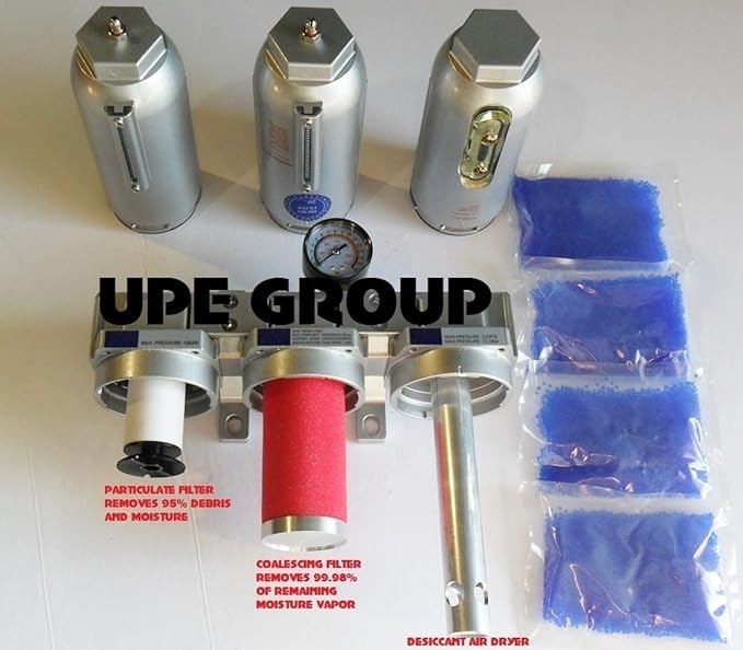 HEAVY DUTY INDUSTRIAL 3 STAGE COMPRESSED AIR CLEANER MOISTURE TRAP, COALESCING - Image 2