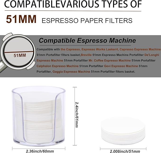51mm Espresso Paper Filters - Image 2