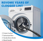Full-Bristle Dryer Vent Cleaner Brush, Dryer Lint Brush and Lint Removal Tool - Image 2