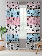 Sheer Curtains 84 Inches Long, Vintage Farmhouse Wooden Grain Privacy Voile - Image 5