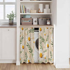 Spring Daisy Tier Curtains, Country Watercolor Flower Leaf Plant Light - Image 7