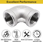 2Pcs 304 Stainless Steel 90 Degree Elbow 1/2" NPT Female x 1/2" NPT Female - Image 3