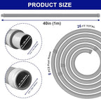 Poolvio Professional Swimming Pool Vacuum Cleaner Hose -1.5” 8 Piece Hoses - Image 4