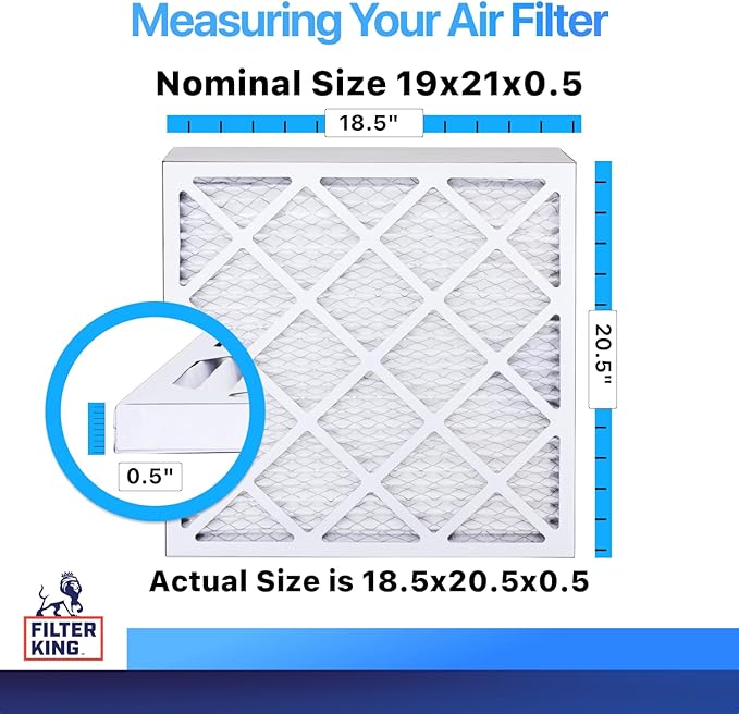 Filter King 19x21x0.5 Air Filter | 4-PACK | MERV 8 HVAC Pleated A/C Furnace - Image 2