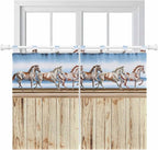 Western Horse Bedroom Curtains 63 Inch Length, Window Curtains Tab Top by Unknown