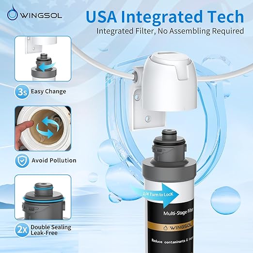 Water Filter for Sink Faucet，with Anti-Clogged Tech, NSF/ANSI 42 & 53 Certified - Image 4