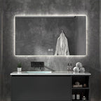 500 X800 mm Illuminated Backlit LED Bathroom Mirror, Wall Mounted Multifunction by JSLJDM
