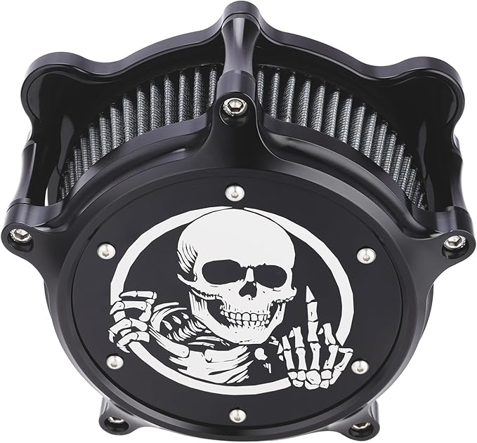 Motorcycle Air Filter Skull Style Air Cleaner - Image 3
