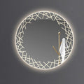Bathroom Mirror with LED Lights, Wall Mirror with Touch Sensor, Round Mirror by YUGXTH