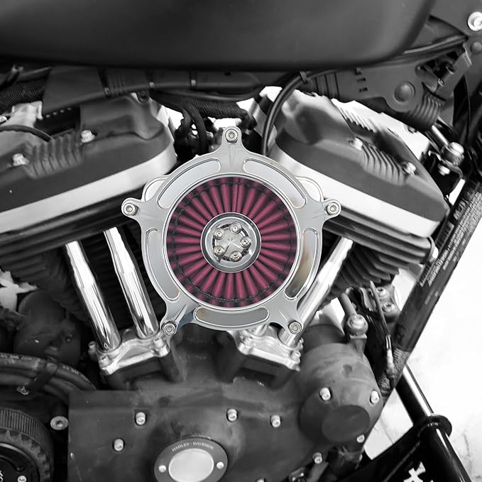 HDBUBALUS Motorcycle CNC Spike Air Cleaner Air Filter Intake System Filter - Image 2