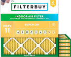 Filterbuy 17x17x1 Air Filter MERV 11 Superior Pet & Allergy Defense, by Filterbuy